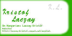 kristof laczay business card